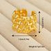 Fashionable Geometric Shape Women's Adjustable Bridal Wedding Set Bohemian Gloss Bright Face Ring_ipsvogv.com