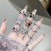 full Open Series Star Diamond Zircon Wo, Niche Instagram, Cool Style, High-end Ring, Index Finger Ring Jewelry For Wo, Instagram, Style, ,_ipsvogv.com