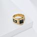 Diamond cross gem titanium steel ring men's personality retro hip hop trendy ring finger jewelry_ipsvogv.com