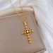 【 Full Body Titanium Steel 】 Round Bead Cross, Personalized And Minimalist. True Gold Necklace Inside The Furnace._ipsvogv.com