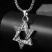 Stainless Jewelry, Titanium Steel Necklace, Men's Double-sided Hexagonal Alloy Pendant, Personalized Hip-hop Accessories_ipsvogv.com
