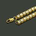 Men's Hip Hop 1 Alloy Rhinestone Single Row Diamond Ice Buckle King Tennis Chain Necklace_ipsvogv.com