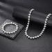 Hip hop Cuban chain three dimensional heart stitching necklace trendy street dance men and women with the same color clavicle chain bracelet_ipsvogv.com