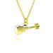 New Copper Plated Gold Guitar Necklace Music Fashion Pendant Simple Personality Unisex Sweater Chain_ipsvogv.com