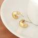 Small gold bean stud earrings frosted electroplated gold plated earrings female niche versatile high-grade stud earrings_ipsvogv.com