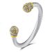 Stainless Steel Trend Retro Twist Ball Open Bracelet Titanium Steel Adjustable Cable Rope Bracelet_ipsvogv.com