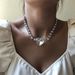 N7729 Exaggerated Creative Collar Chain Necklace Luxury Glass Diamond Heart Pendant Neckchain_ipsvogv.com