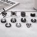 Hot Selling Combination Electrophoresis Black Snake Shaped Spider Butterfly Opening 11 Piece Set Ring_ipsvogv.com