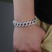 Men's Jewelry 15mm Single Row Zircon Cuban Chain Men's Fashion Hip Hop Accessories Hip Hop Bracelet_ipsvogv.com