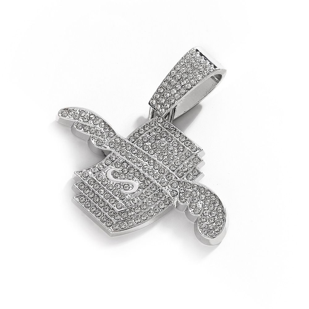 Personalized Wings USD Pendant Hiphop Cuban Chain Men's Necklace Trendy Accessories Jewelry_ipsvogv.com