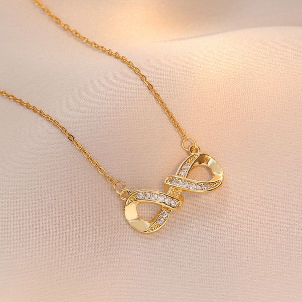 Women's Simple Versatile 8-line Necklace Light Luxury Pendant New Small And Popular Neckchain Internet Red Sweet Collar_ipsvogv.com