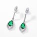 S925 Silver Cultured Emerald Earrings For Women, Fully Inlaid With Gemstones, Retro And Noble_ipsvogv.com