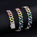 New hip hop mixed color Cuban chain alloy men's accessories personality hip hop style necklace summer matching_ipsvogv.com