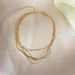 Women's Jewelry Gold Chain Multi Layered Snake Bone Necklace French Niche Design High End Luxury Versatile Necklace_ipsvogv.com