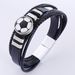 Hot Selling Trendy Metal Fashion Personality Black And White Football Accessories Leather Bracelet Jewelry_ipsvogv.com