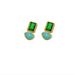 Silver needle niche high-end, geometric emerald natural stone earrings, spring and summer new styles_ipsvogv.com