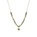 INS French New Titanium Steel Necklace Plated With K Gold Natural Stone Beads Four Pointed Star Zircon Pendant Clavicle Chain Necklace_ipsvogv.com