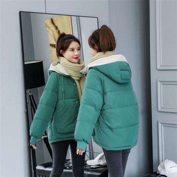 Down jacket for women winter new Korean style student short cotton padded jacket loose thickened cotton coat_ipsvogv.com