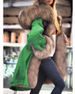Women's imitation crystal fox fur big collar long fur collar hooded coat_ipsvogv.com