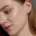 Love Full Inlaid Bright Moissanite Earrings S925 Silver Inlaid Colored Gemstone Earrings Light Luxury All Match_ipsvogv.com