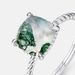 twisted Ring Wall Inlaid Water Grass Agate Ring S925 Silver Natural Green Moss Stone Open Ring Atmosphere_ipsvogv.com