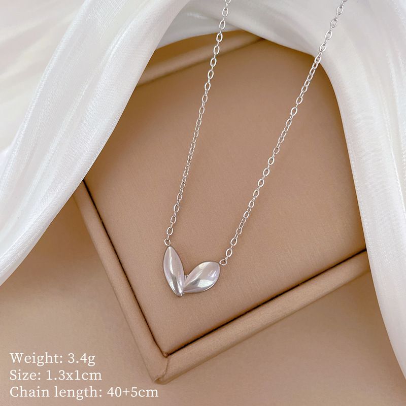 Body 【 Full Titanium Steel 】 Small Tender Bud Personality Extremely Simple Wind Furnace Real Gold Necklace For Women 【 】_ipsvogv.com