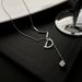 Titanium Steel Necklace Letter D Tassel Necklace Women's Light Luxury Versatile Mesh Red Jewelry Sweater Chain Show Slim_ipsvogv.com
