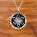 2021 New Drip Oil Round Brand Flower Shaped Leather Rope Necklace Student Couple Small Pendant Men and Women Titanium Steel Jewelry_ipsvogv.com