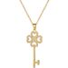 【 】 Lucky Grass Key Light Luxury Charm Gorgeous Full Diamond Necklace Women's Versatile Clavicle Titanium Steel Chain_ipsvogv.com