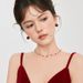 Advanced French Style Interval Cut Red Agate Necklace, Niche, Light Luxury, Simple Collarbone Chain, Free For Best_ipsvogv.com