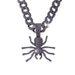 Creative Purple Rhinestone Spider Pendant, Fashionable Cuban Necklace, Niche Design, Personalized Rap Hip-hop Jewelry_ipsvogv.com