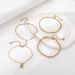New Style Personalized Gold Butterfly Adjustable 4-piece Set Of Ankle Chain Accessories_ipsvogv.com