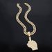 Unisex New Finger Inlaid Diamond Alloy Pendant Men's Band Punk Rap Hip Hop Cuban Necklace_ipsvogv.com