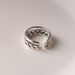 Korean Fried Dough Twists Double-layer Sterling Silver Opening Ins Fashionable Personality Simple Cool End Ring Little_ipsvogv.com