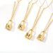 Stainless steel corrosion letter lock necklace men and women concentric lock pendant English letter necklace spot_ipsvogv.com