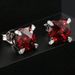 Hip Hop Zircon Earrings for Men 8mm Turtle Face Fat Square Color Diamond Earrings Jewelry_ipsvogv.com