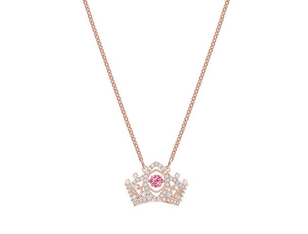 Beating Heart Crown Necklace Female Element Crystal Smart Clavicle Necklace Female_ipsvogv.com