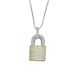 Women's Jewelry Hip Hop Jewelry Personality Full Diamond Lock Pendant Necklace Punk Mix And Match Box Chain Necklace_ipsvogv.com