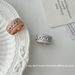 S Sterling Silver Cuban Chain Ring With Rotatable Pendant Full Of Diamonds, Luxurious Sophisticated Temperament, Light_ipsvogv.com