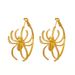 ins exaggerated big spider earrings Retro fashion dark funny alloy spider earrings Halloween earrings_ipsvogv.com