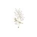 Sun Cloud Summer Diamonds Double Leaf Branch Pins with Gold Plated Stones, Simple Anti Shining Bracelet for Women's Accessories_ipsvogv.com