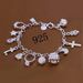 Hot Selling Silver Fashion Thirteen Pendant Bracelets For Women's Multi Element Bracelet Accessories_ipsvogv.com