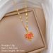 】 Maple 【 Leaf Light Luxury Banquet Necklace Set Female Internet Celebrity Versatile Clavicle Titanium Steel Chain 【 】_ipsvogv.com