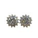 Cao Shi's Simple and Luxury Wind Flower Blossom Full of Diamond Korean Edition Snow Micro Set Zircon Earrings_ipsvogv.com