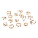 New Animal Drip Oil Diamond Flower Set Of 16 Pieces Open Joint Ring_ipsvogv.com