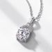 S925 Silver Moissanite Diamond Pendant Simple Four Claw Diamond Pendant Round Diamond Clavicle Chain Wedding Gift_ipsvogv.com