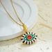 Fashion, Simple Personality, Hip Hop Style, Colorful Enamel Plated Gold Devil Eye Pendant Jewelry_ipsvogv.com