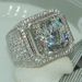 Unisex hot selling fashion rings, new domineering men's diamond rings, full diamond micro set rings_ipsvogv.com