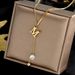 Stainless Steel New Fashion Fine Jewelry Elegant Sexy M Zircon Tassel Charms Chain Choker Necklaces & Pendants For Women_ipsvogv.com
