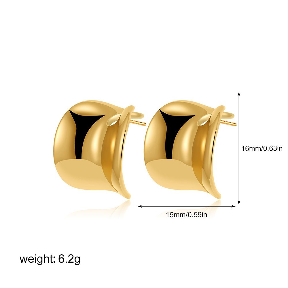 Women’s Jewelry Set Fashion Wrinkled Thin Square Earrings Plated With Gold Geometric Twisted Leaf Earrings Irregular Earrings_ipsvogv.com